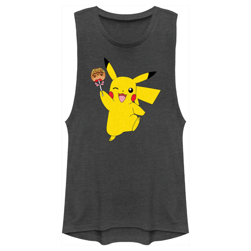 Junior's Pokemon Halloween Pikachu Caramel Apple Festival Muscle Tee