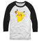 Men's Pokemon Halloween Pikachu Jack-O'-Lantern Caramel Apple Baseball Tee