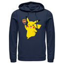 Men's Pokemon Halloween Pikachu Jack-O'-Lantern Caramel Apple Pull Over Hoodie