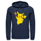 Men's Pokemon Halloween Pikachu Jack-O'-Lantern Caramel Apple Pull Over Hoodie