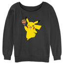 Junior's Pokemon Halloween Pikachu Jack-O'-Lantern Caramel Apple Sweatshirt