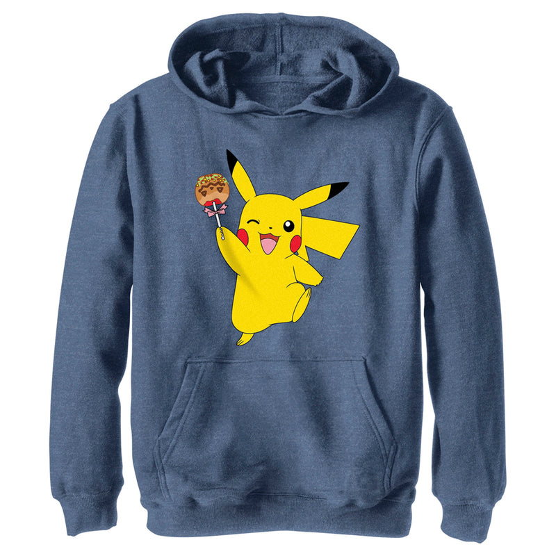 Boy's Pokemon Halloween Pikachu Jack-O'-Lantern Caramel Apple Pull Over Hoodie