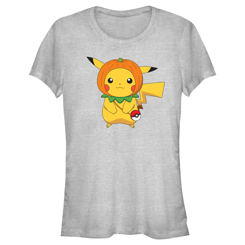 Junior's Pokemon Halloween Pumpkin Pikachu T-Shirt