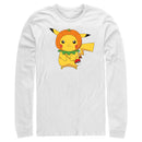 Men's Pokemon Halloween Pumpkin Pikachu Long Sleeve Shirt