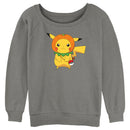 Junior's Pokemon Halloween Pumpkin Pikachu Sweatshirt