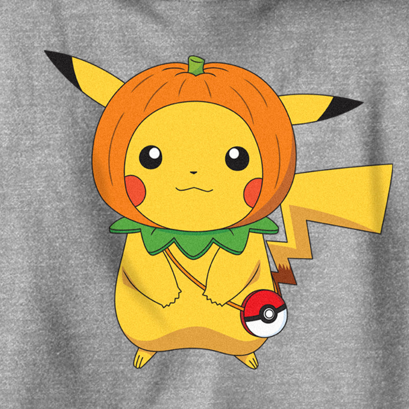 Junior's Pokemon Halloween Pumpkin Pikachu Cowl Neck Sweatshirt