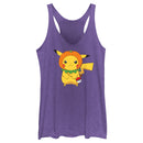 Women's Pokemon Halloween Pumpkin Pikachu Racerback Tank Top