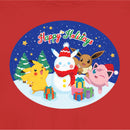 Junior's Pokemon Christmas Happy Holidays Snowman T-Shirt