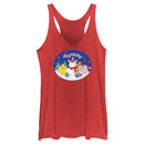 Women's Pokemon Christmas Happy Holidays Snowman Racerback Tank Top