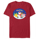 Men's Pokemon Christmas Happy Holidays Snowman T-Shirt