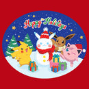 Men's Pokemon Christmas Happy Holidays Snowman Sweatshirt