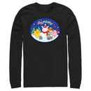 Men's Pokemon Christmas Happy Holidays Snowman Long Sleeve Shirt