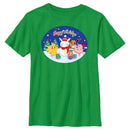 Boy's Pokemon Christmas Happy Holidays Snowman T-Shirt