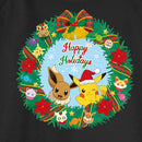 Junior's Pokemon Pikachu and Eevee Happy Holidays Sweatshirt