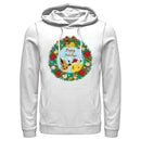 Men's Pokemon Pikachu and Eevee Happy Holidays Pull Over Hoodie