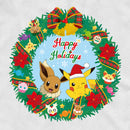 Men's Pokemon Pikachu and Eevee Happy Holidays Pull Over Hoodie