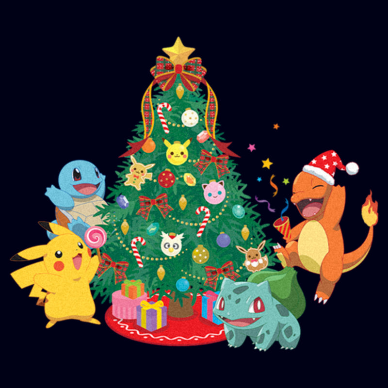 Women's Pokemon Christmas Tree Characters T-Shirt