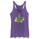 Women's Pokemon Christmas Tree Characters Racerback Tank Top