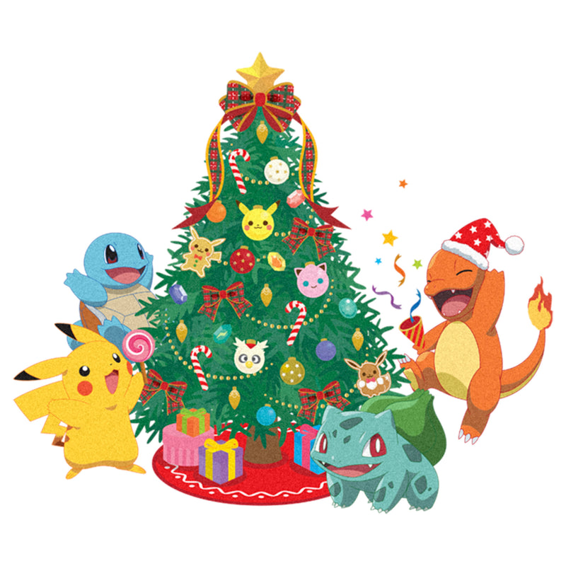 Men's Pokemon Christmas Tree Characters T-Shirt