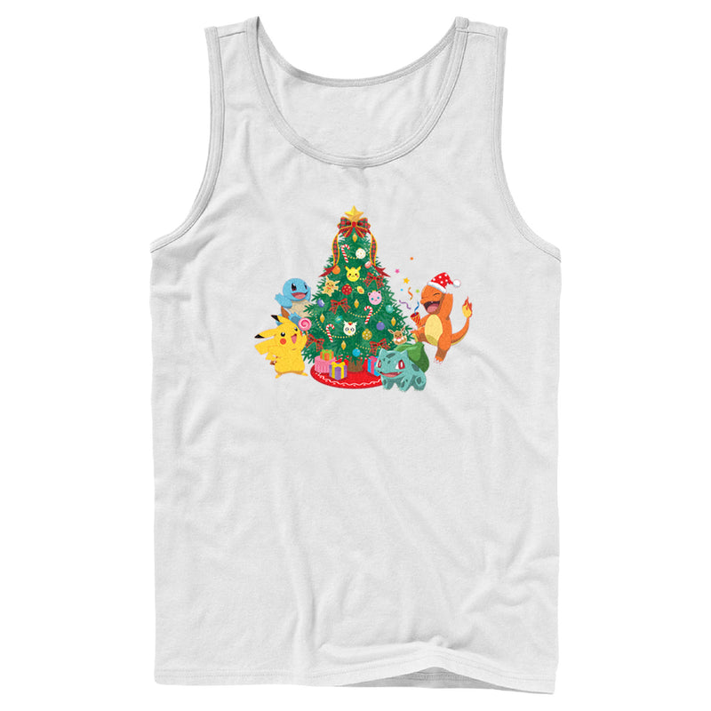 Men's Pokemon Christmas Tree Characters Tank Top