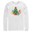 Men's Pokemon Christmas Tree Characters Long Sleeve Shirt