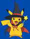 Boy's Pokemon Halloween Pikachu Witch Costume T-Shirt