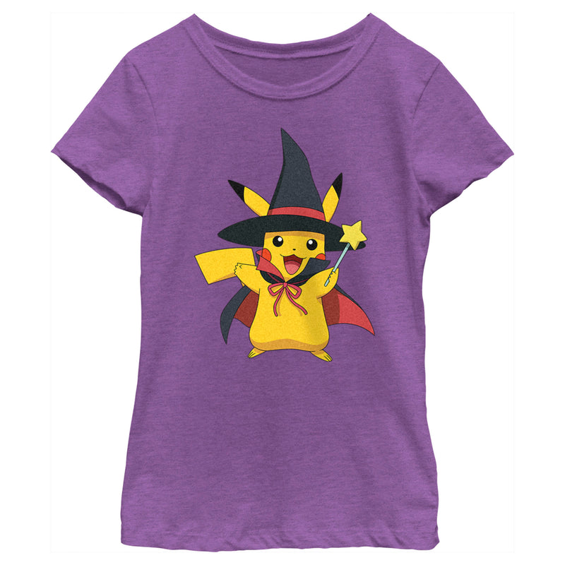 Girl's Pokemon Halloween Pikachu Witch Costume T-Shirt