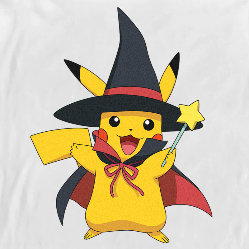 Men's Pokemon Halloween Pikachu Magic Wand Long Sleeve Shirt