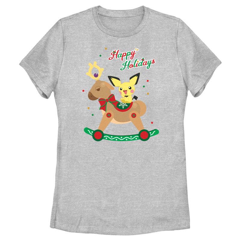 Women's Pokemon Christmas Pichu Rocker T-Shirt