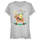 Junior's Pokemon Christmas Pichu Rocker T-Shirt