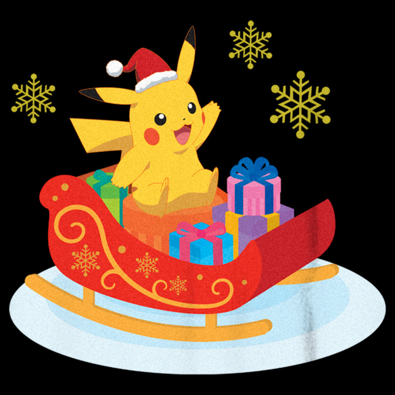 Boy's Pokemon Christmas Pikachu Sleigh T-Shirt