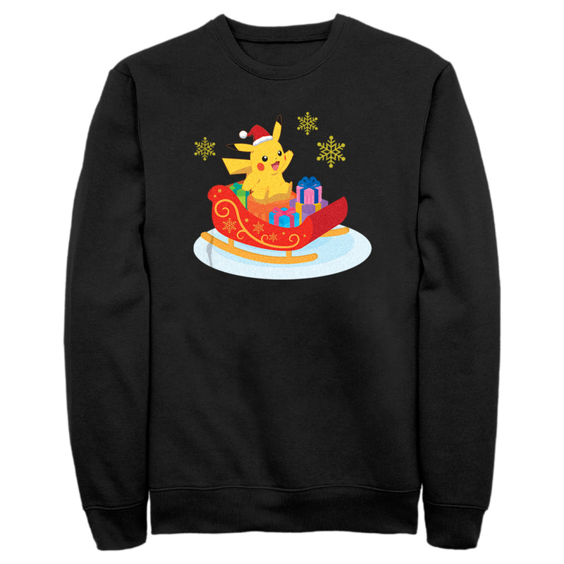 Men's Pokemon Christmas Pikachu Sleigh Sweatshirt