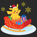 Men's Pokemon Christmas Pikachu Sleigh T-Shirt