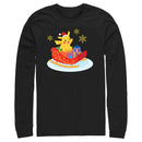 Men's Pokemon Christmas Pikachu Sleigh Long Sleeve Shirt