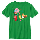 Boy's Pokemon Christmas Jigglypuff and Fennekin Stocking T-Shirt