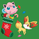 Women's Pokemon Christmas Jigglypuff and Fennekin Stocking Racerback Tank Top