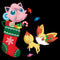 Junior's Pokemon Christmas Jigglypuff and Fennekin Stocking Cowl Neck Sweatshirt