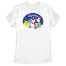 Women's Pokemon Happy Holidays Snowman Pikachu T-Shirt