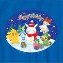 Boy's Pokemon Happy Holidays Snowman Pikachu T-Shirt