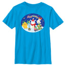 Boy's Pokemon Happy Holidays Snowman Pikachu T-Shirt