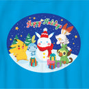 Boy's Pokemon Happy Holidays Snowman Pikachu T-Shirt