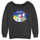 Junior's Pokemon Happy Holidays Snowman Pikachu Sweatshirt