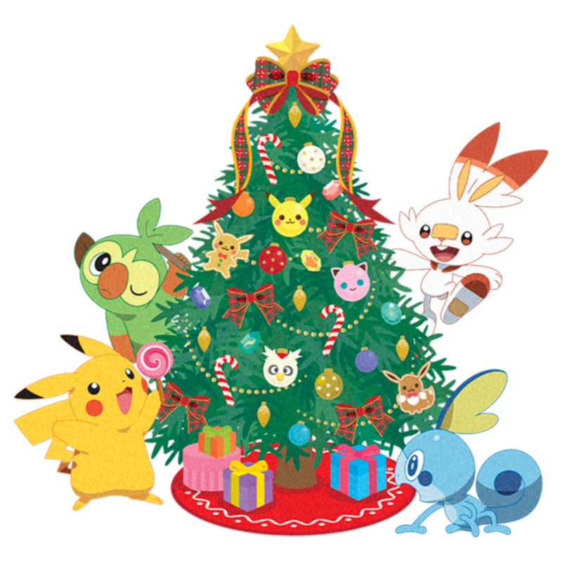 Junior's Pokemon Christmas Tree Friends T-Shirt