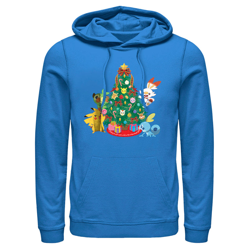 Men's Pokemon Christmas Tree Friends Pull Over Hoodie