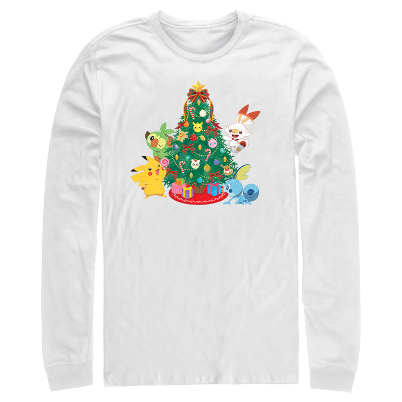 Men's Pokemon Christmas Tree Friends Long Sleeve Shirt