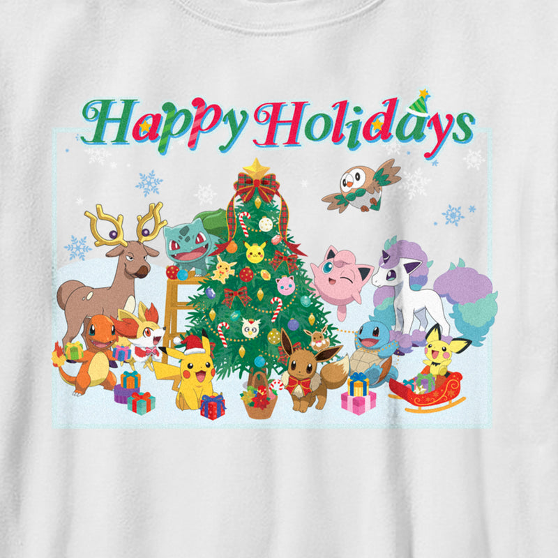 Boy's Pokemon Happy Holidays Crew T-Shirt