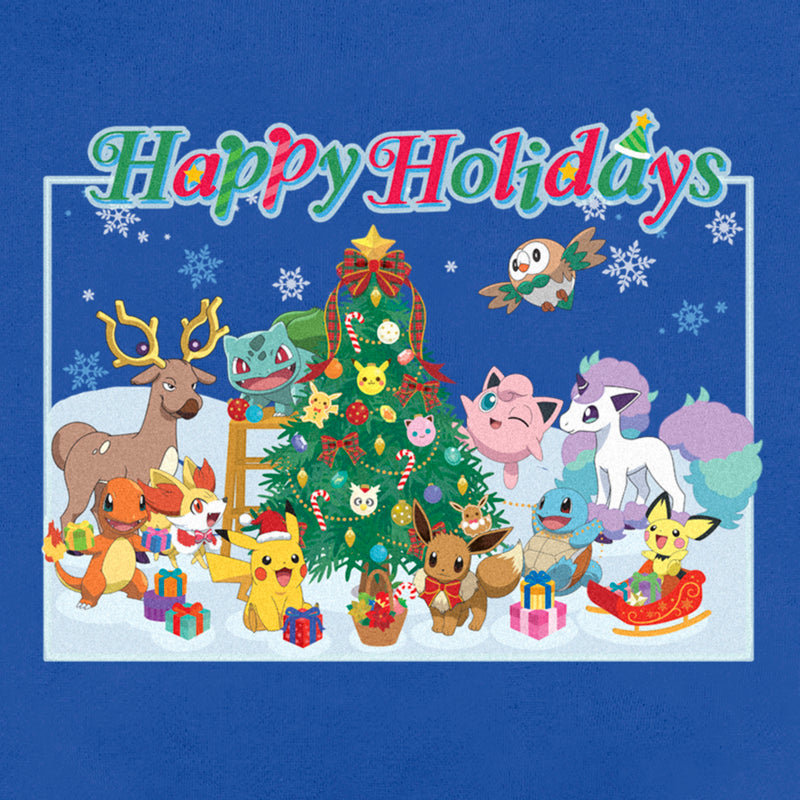 Men's Pokemon Happy Holidays Crew Sweatshirt