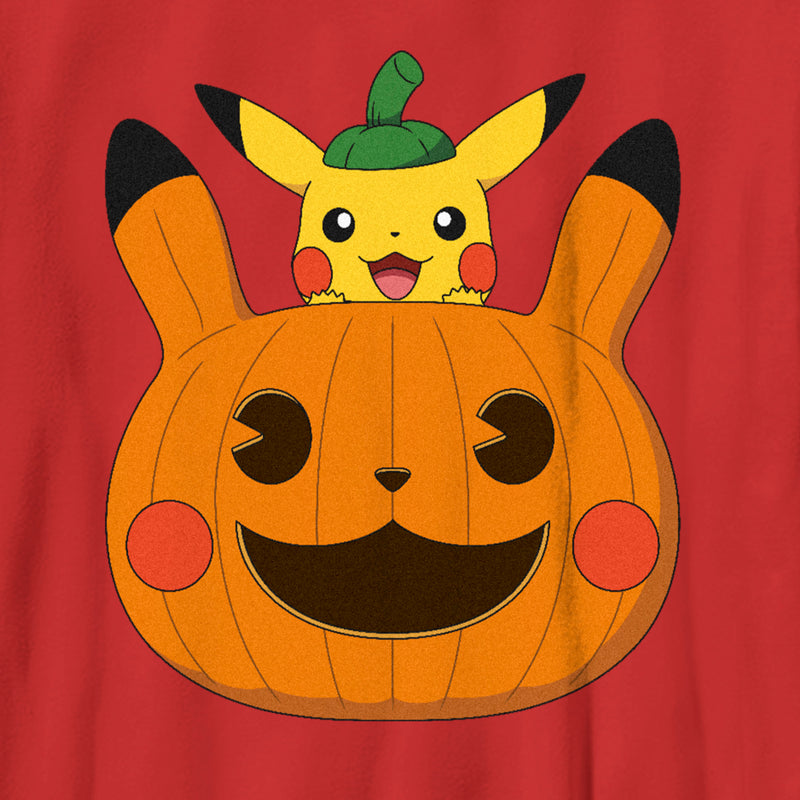 Boy's Pokemon Halloween Pikachu Jack-O'-Lantern T-Shirt