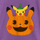 Girl's Pokemon Halloween Pikachu Jack-O'-Lantern T-Shirt