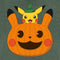 Junior's Pokemon Halloween Pikachu Jack-O'-Lantern Festival Muscle Tee